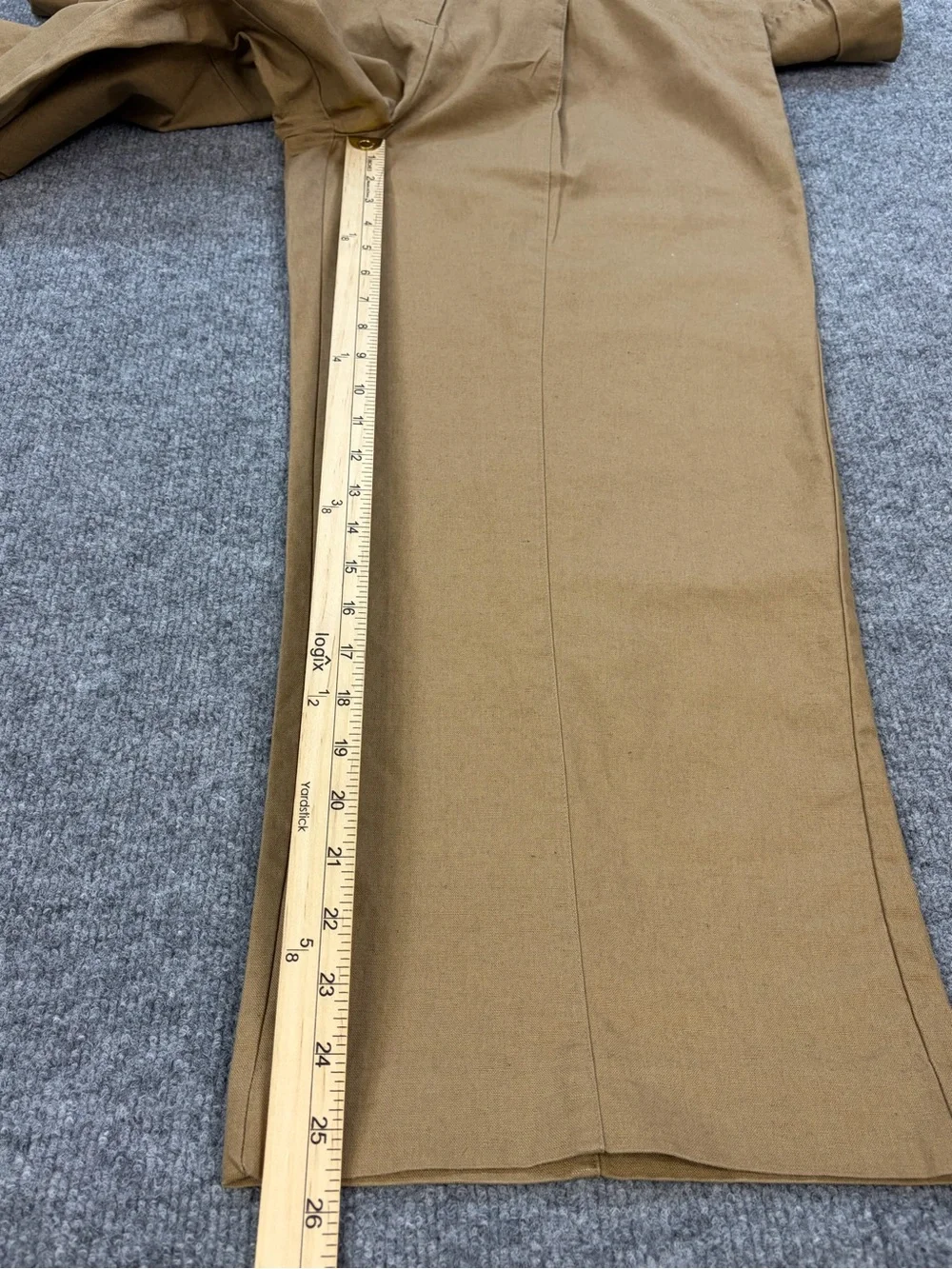 Banana Republic Linen Cotton Utility Jumpsuit Women 4 Tan Belted Wide Leg Safari